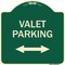 Signmission Valet Parking W/ Bidirectional Arrow Heavy-Gauge Aluminum Sign, 18" x 18", G-1818-22751 A-DES-G-1818-22751 - alternate 1